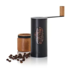 Kaffeemühle Mrs.Bean Akazie/schwarz 21,8cm mit Kurbel<Adhoc Clearance
