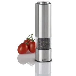 Adhoc Messer & Co. Entdecken|Kräuter & Gewürze|Salz-/Pfeffermühle inkl. 6 Batterien elektrisch Edelstahl 19cm