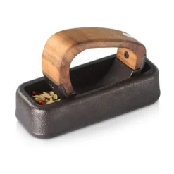 Wiegemörser Rocca Gusseisen/Akazie 17x10,7x7,2cm<Adhoc Discount