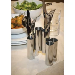 Alessi Neuheiten|Besteckbehälter 13x15 cm Canale edelstahl