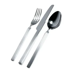 Alessi Besteck Set 1 Person|Besteckgarnitur 5 tlg. Edelstahl Dry mattierter Griff