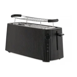 Alessi Kochwelt Entdecken|Toaster|Doppelfach-Toaster 46x18x25 cm 1700 W Plissé schwarz