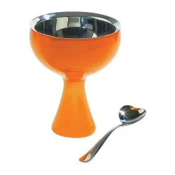 Alessi Schalen|Eisbecher mit Löffel orange Big Love