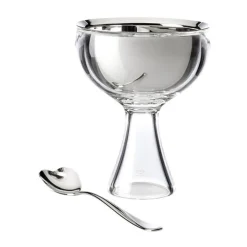 Eisbecher mit Löffel weiss Big Love<Alessi Clearance