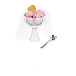 Eisbecher mit Löffel weiss Big Love<Alessi Clearance