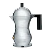 Alessi Espressokocher|Espressokanne 1 Tasse Griff schwarz Pulcina