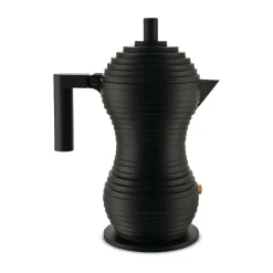Alessi Espressokocher|Espressokocher 3 Tassen Pulcina schwarz