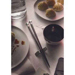 Alessi Kochwelt Entdecken|Thailändische Küche|Essstäbchen Anna Stick 3-tlg. Ebenholz