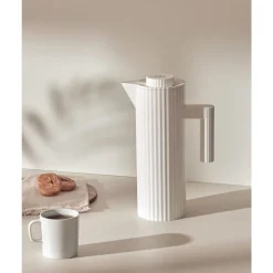 Isolierkanne weiß Plisse thermoplastisches Harz<Alessi Discount