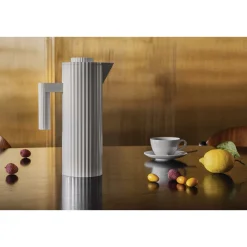 Isolierkanne weiß Plisse thermoplastisches Harz<Alessi Discount