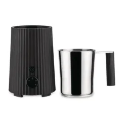 Milchaufschäumer 0,35 l Plissé schwarz<Alessi Best