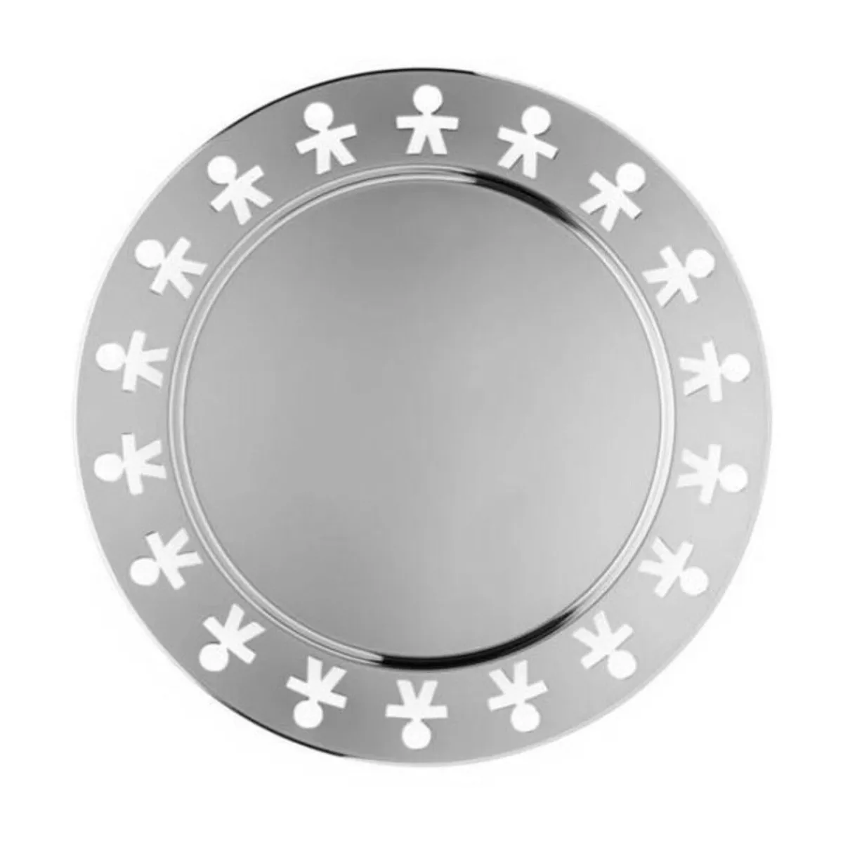 Platte rund silber 40 cm Girotondo<Alessi