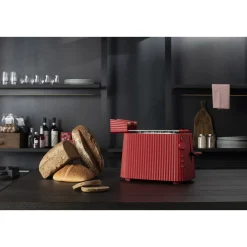 Alessi Kochwelt Entdecken|Toaster|Toaster 850 W Plissé rot