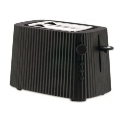 Toaster 850 W Plissé schwarz<Alessi Online