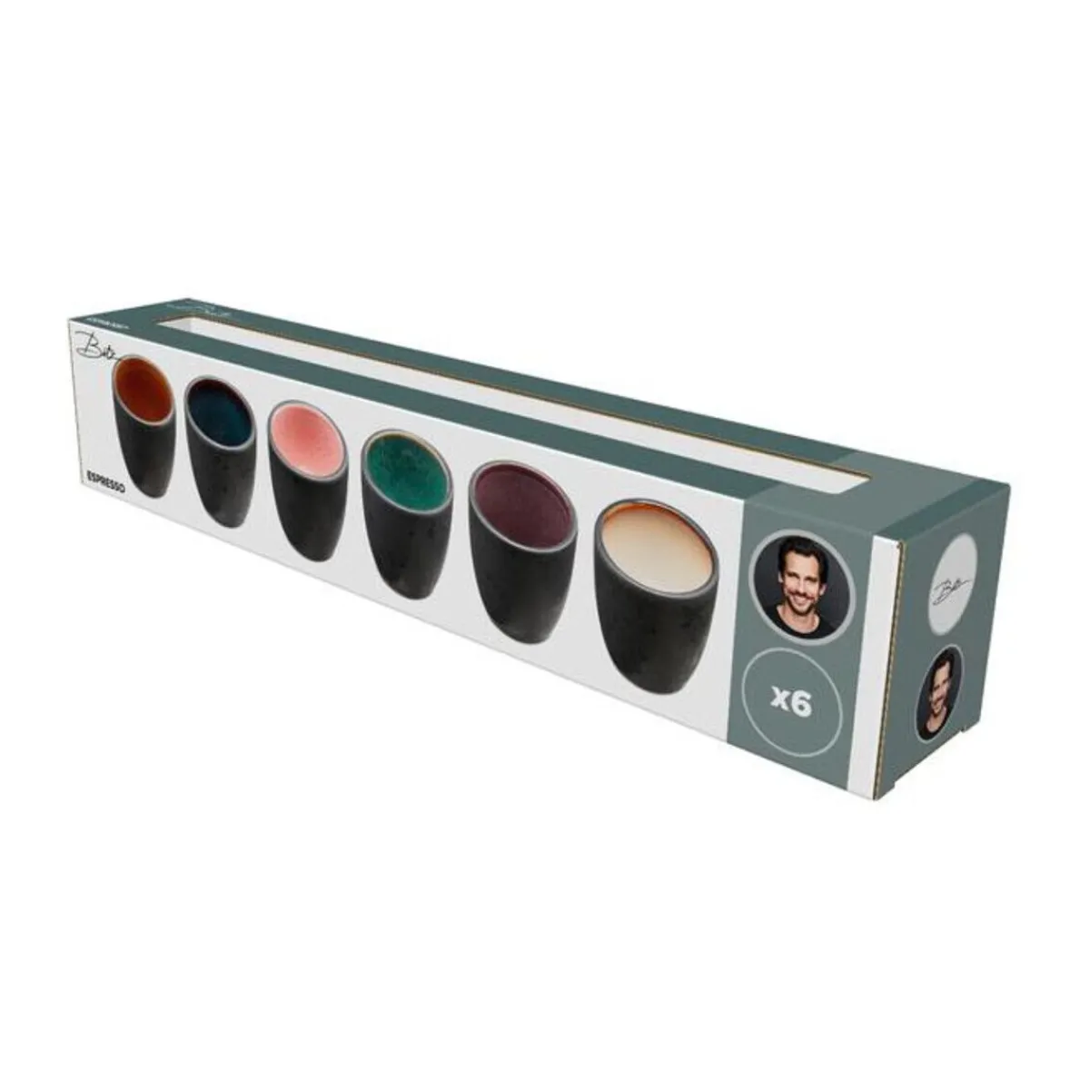 Espressobecher 6er-Set schwarz<Bitz Outlet
