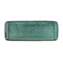 Platte 38x14cm black/green<Bitz Clearance