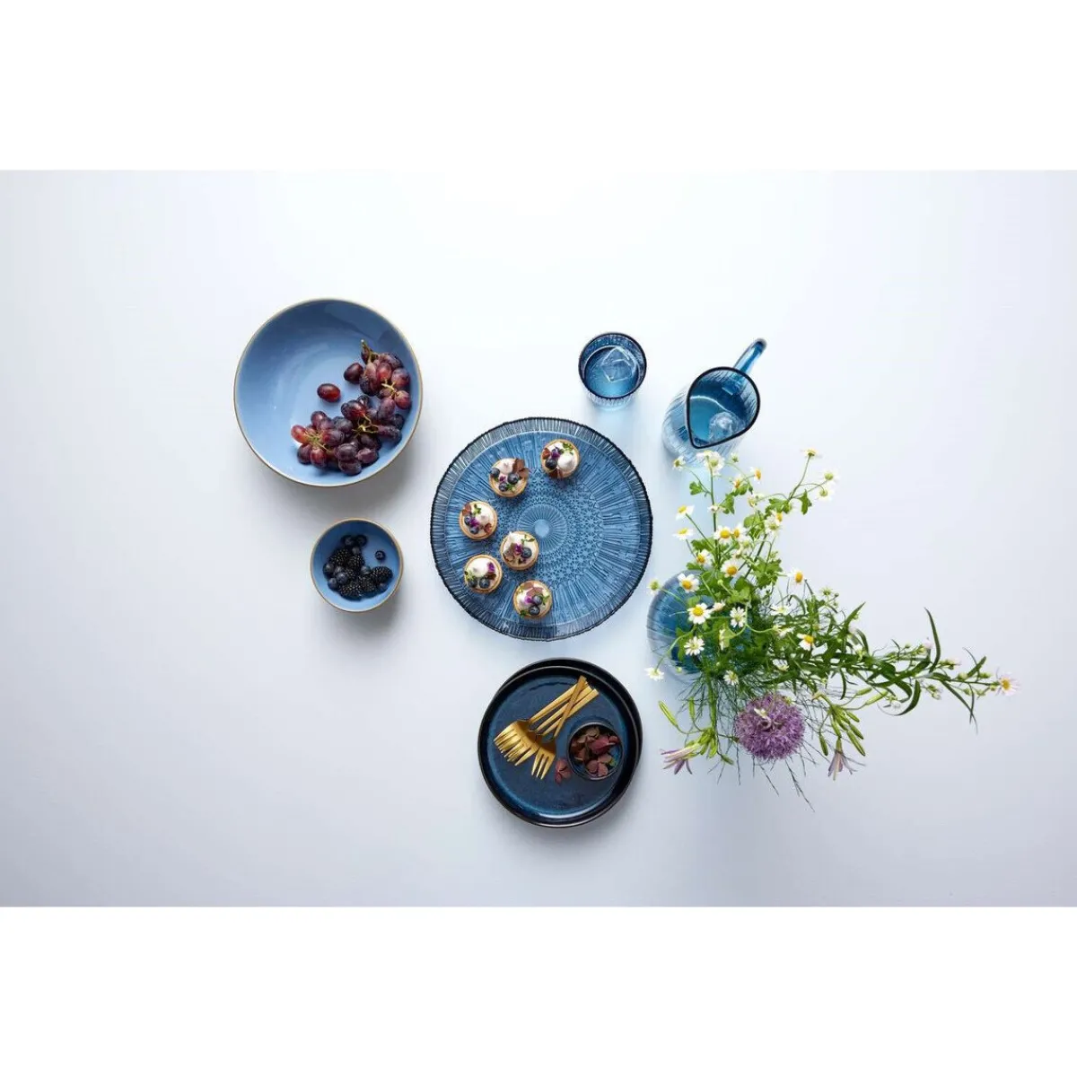 Bitz Servierplatten|Servierteller 30 cm Kusintha blau