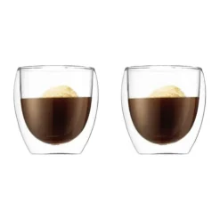 Kaffeeglas 2er-Set Pavina klar<Bodum Hot