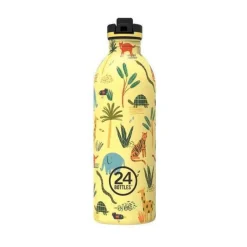 Trinkflasche 0,5 l Jungle Friends gelb mit Sportdeckel<24bottles Sale