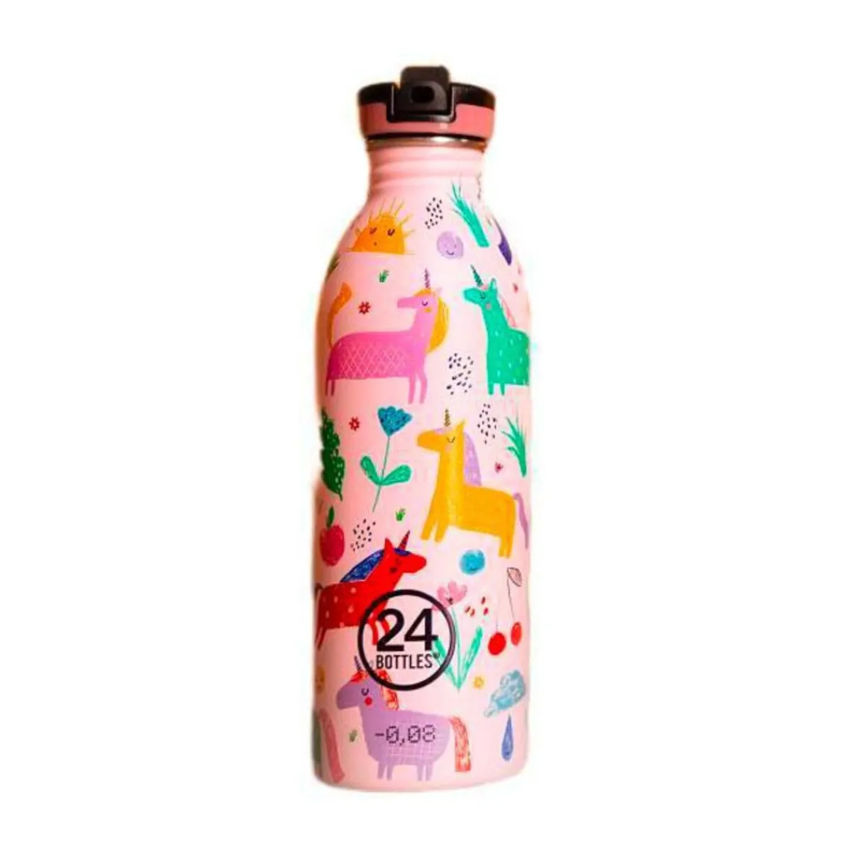 24bottles Trinkflaschen|Trinkflasche 0,5 l Magic Friends rosa mit Sportdeckel