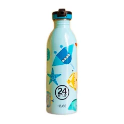 Trinkflasche 0,5 l Sea Friends blau mit Sportdeckel<24bottles