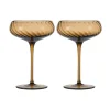 Byon Champagnergläser|Champagner-Schale 2er-Set Opacity braun