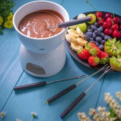 Cilio Kochwelt Entdecken|Fondue|Schokoladenfondue-Set 6-tlg. Classic weiß