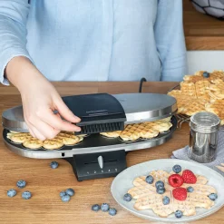 Cloer Kochwelt Entdecken|Doppelwaffeleisen 1329 34x24 cm 1700 W silber