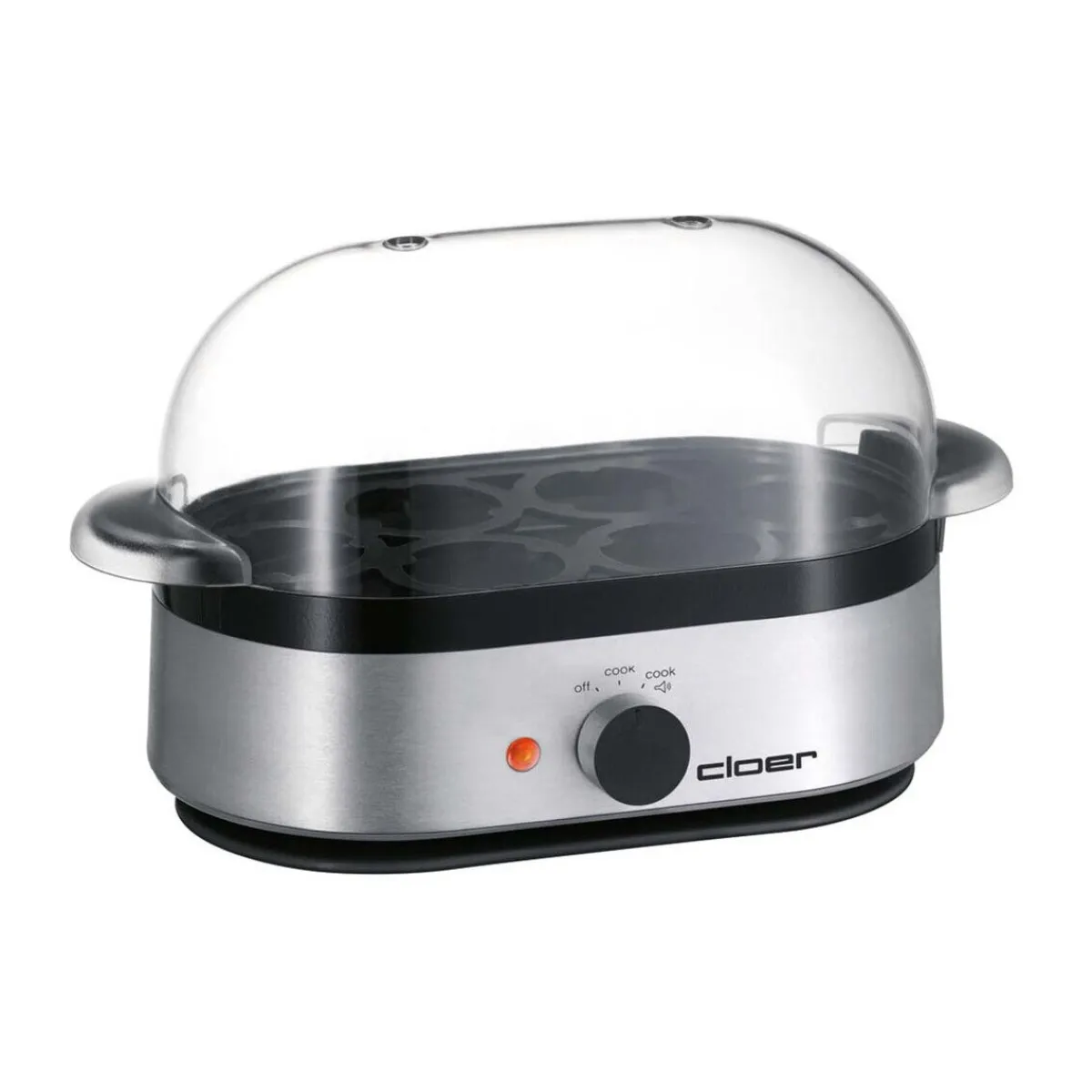 Eierkocher Alu matt für bis zu 6 Eier 400 Watt<Cloer Discount