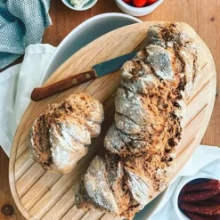 Continenta Brottöpfe|Brottopf mit Holzdeckel 30x23x13 cm weiß