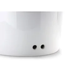 Continenta Brotbacken|Brotkästen & Brotkörbe|Brottopf mit Holzdeckel 30x23x13 cm weiß