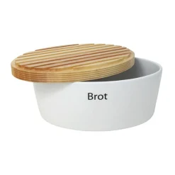 Continenta Vorratsdosen|Brotkästen & Brotkörbe|Brottopf 36x23x13 cm weiß