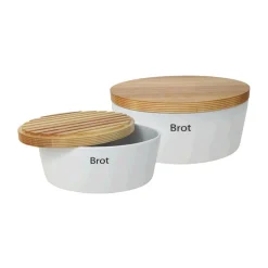 Continenta Vorratsdosen|Brotkästen & Brotkörbe|Brottopf 36x23x13 cm weiß