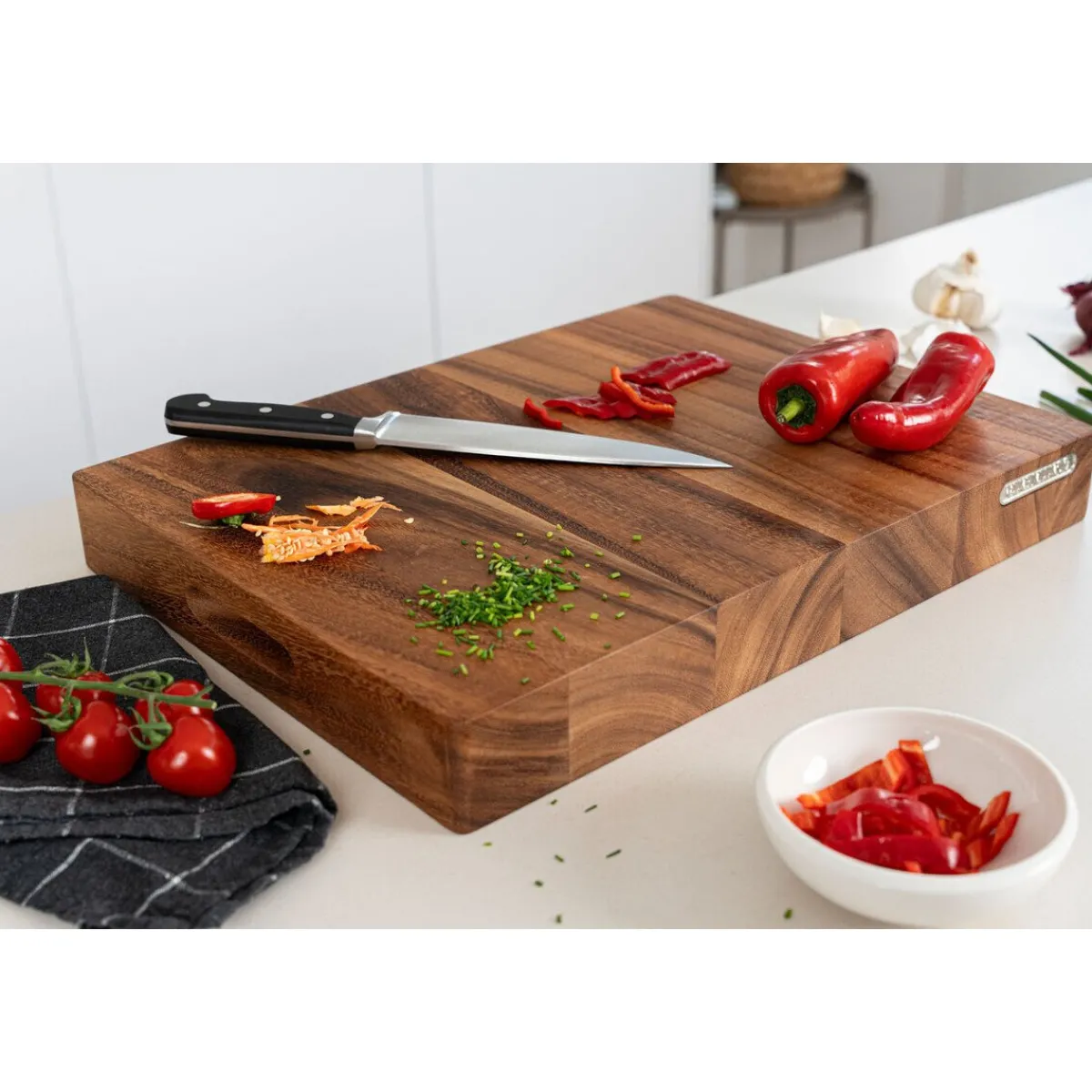 Hackblock Akazie geölt 48x36x6cm<Continenta Clearance