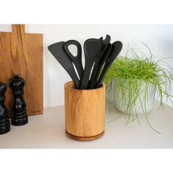 Continenta Spargel Zubehör|Kochlöffel mit Loch 31,5 cm Duracore schwarz