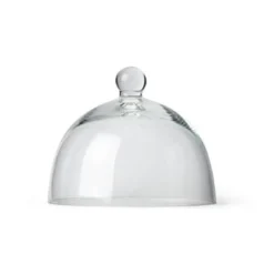 Käseglocke 2 tlg. Holz / Glas 20cm H 14cm<Continenta New