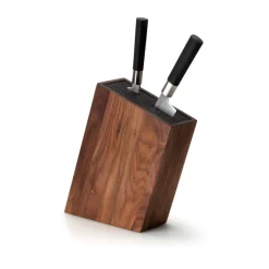 Continenta Messer & Co. Entdecken|Messerblock m. flex. Einsatz Walnuss 28,5x8x19cm
