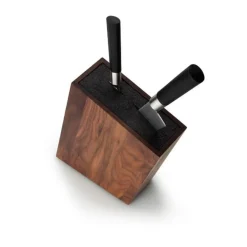 Continenta Messer & Co. Entdecken|Messerblock m. flex. Einsatz Walnuss 28,5x8x19cm