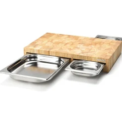 Continenta Bestseller|Multifunktionsbrett 50x33x8 cm Gummibaum-Stirnholz