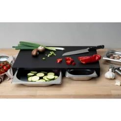 Continenta Meal Prep|Weihnachten|Multifunktionsbrett 49x33x5 cm Duracore schwarz