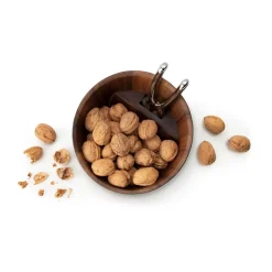 Nussschale mit Qualitätsknacker 19 cm Akazie<Continenta Clearance