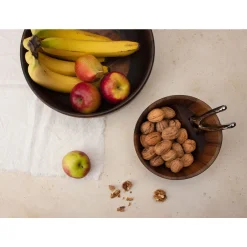 Nussschale mit Qualitätsknacker 19 cm Akazie<Continenta Clearance