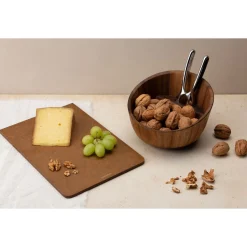 Nussschale mit Qualitätsknacker 19 cm Akazie<Continenta Clearance