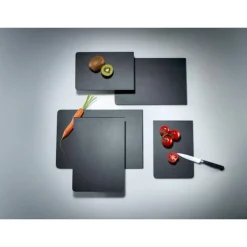 Continenta Pilzküche|Schneidebrett 24x16x1 cm Duracore schwarz