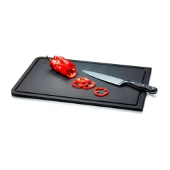 Continenta Schneidebretter Aus Holz|Tranchierbrett 44x30x1 cm Duracore schwarz