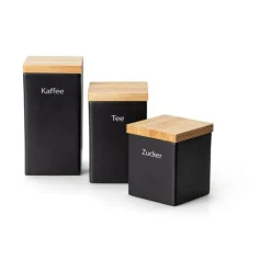 Continenta Vorratsdosen|Vorratsdose 1000ml Keramik schwarz