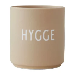 Becher 8 cm Favourite Dänische Worte Hygge beige<Design Letters Best
