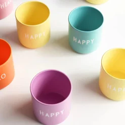 Design Letters Kaffeetassen|Becher|Becher 8 cm Favourite News Happy aqua