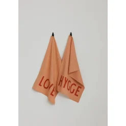 Design Letters Küchentextil|Geschirrtuch 2er-Set Favourite Love Hygge beige