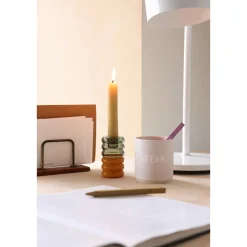 Kerzenständer 9 cm Hoop rauch/milchgelb<Design Letters Best